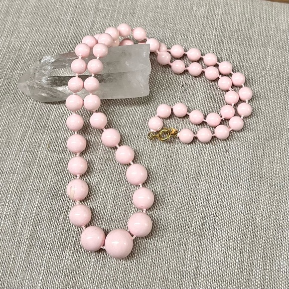 Vintage Pink Bead Necklace - Picture 1 of 1